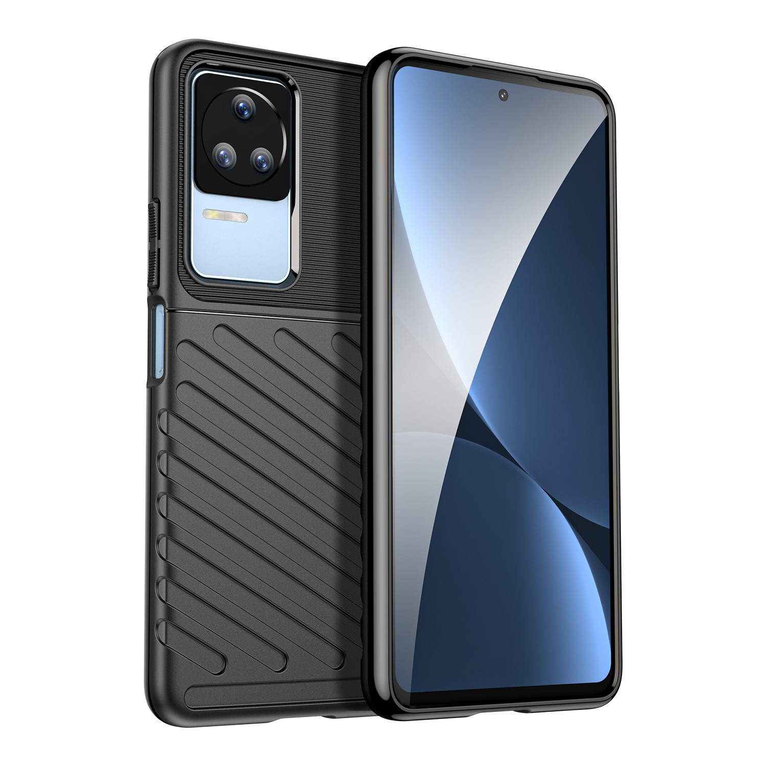 Thunder Case чехол для Xiaomi Poco F4 5G силиконовый бронированный чехол чёрный