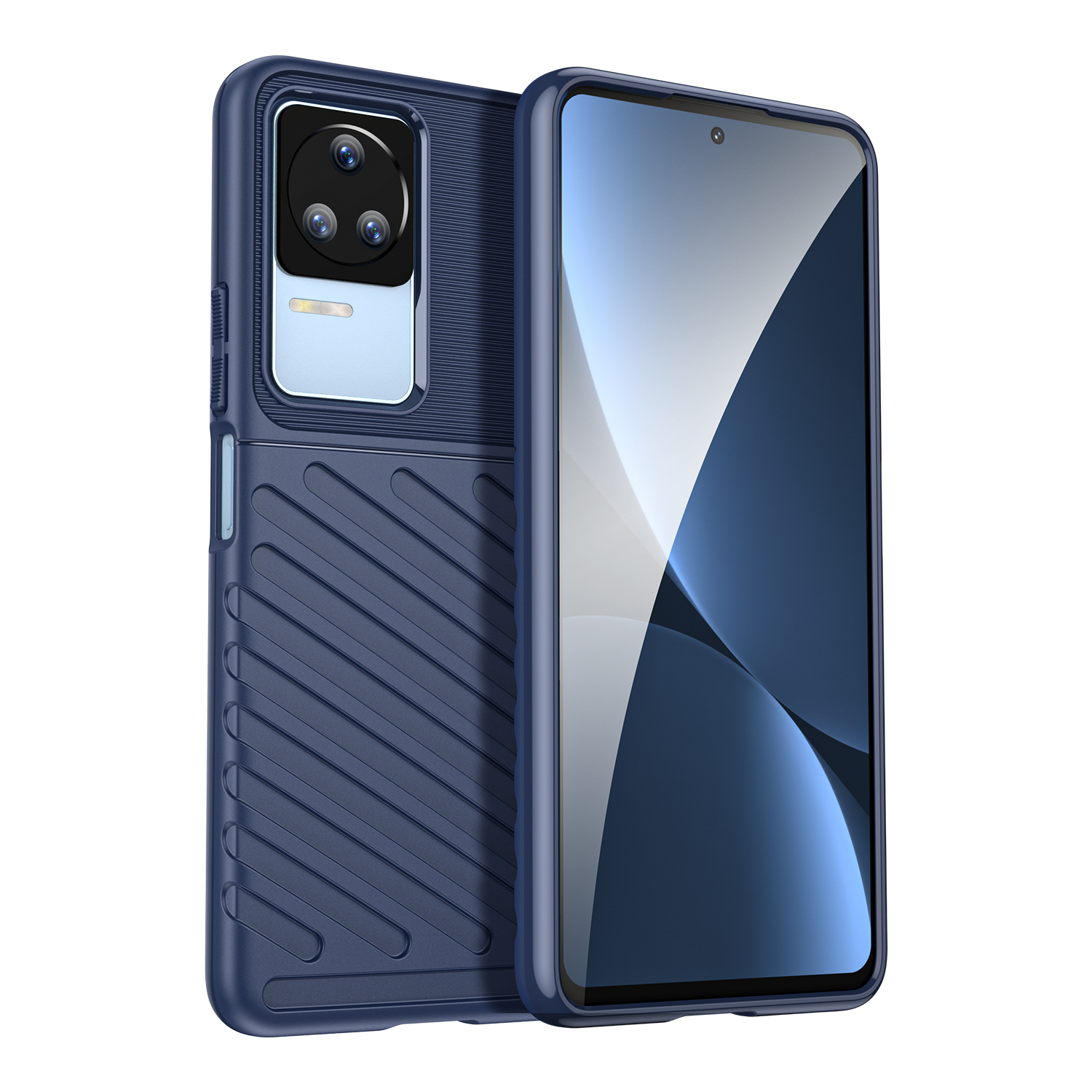 Thunder Case для Xiaomi Poco F4 5G силиконовый бронированный чехол синий