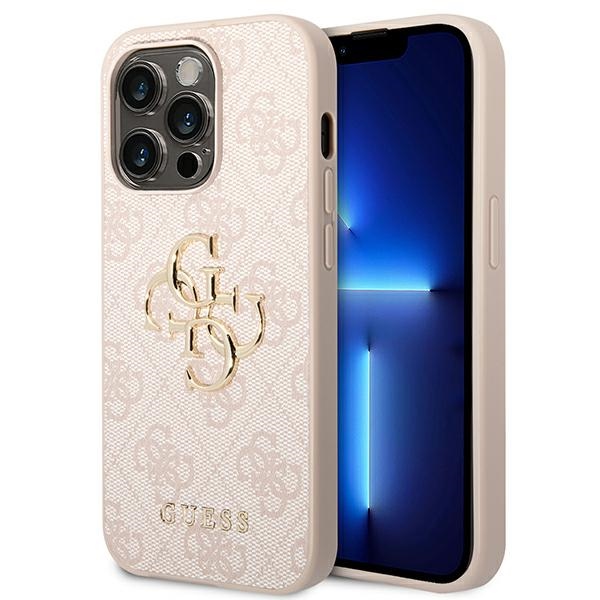 Guess GUHCP14L4GMGPI iPhone 14 Pro 6.1" roosa/roosa kõvakaaneline 4G Big Metal logo