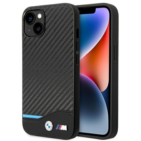 Ümbris BMW BMHCP14S22NBCK iPhone 14 6.1 "must / must Leather Carbon