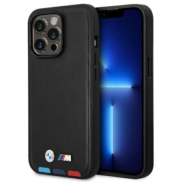 Ümbris BMW BMHMP14L22PTDK iPhone 14 Pro 6.1 "must / must Leather Stamp Tricolor Magsafe