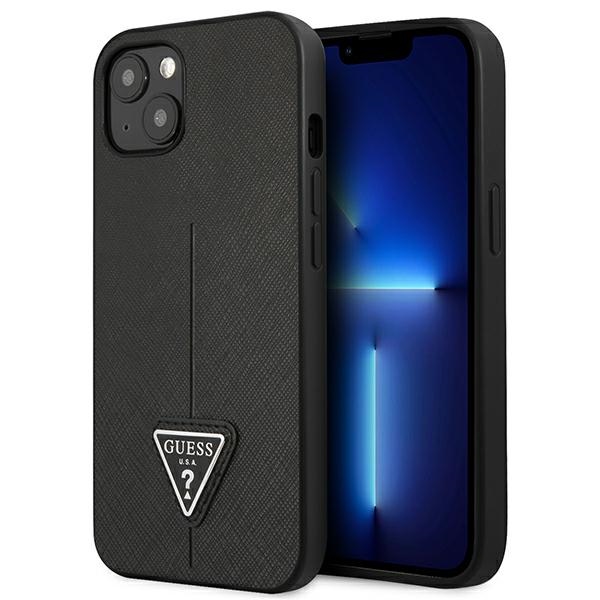 Guess GUHCP13SPSATLK iPhone 13 mini 5,4 "must / must hardcase SaffianoTriangle Logo