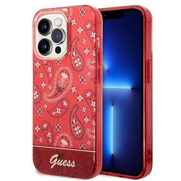 Guess GUHCP14LHGBNHR iPhone 14 Pro 6.1" punane/punane hardcase Bandana Paisley