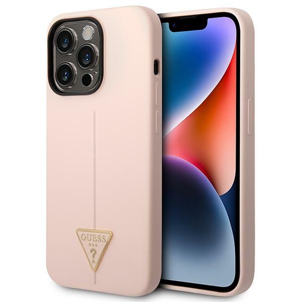 Guess GUHCP14LSLTGP iPhone 14 Pro 6.1" roosa/roosa hardcase Silicone Triangle