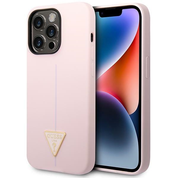 Guess Silicone Triangle iPhone 14 Pro 6.1" Ümbris - lilla