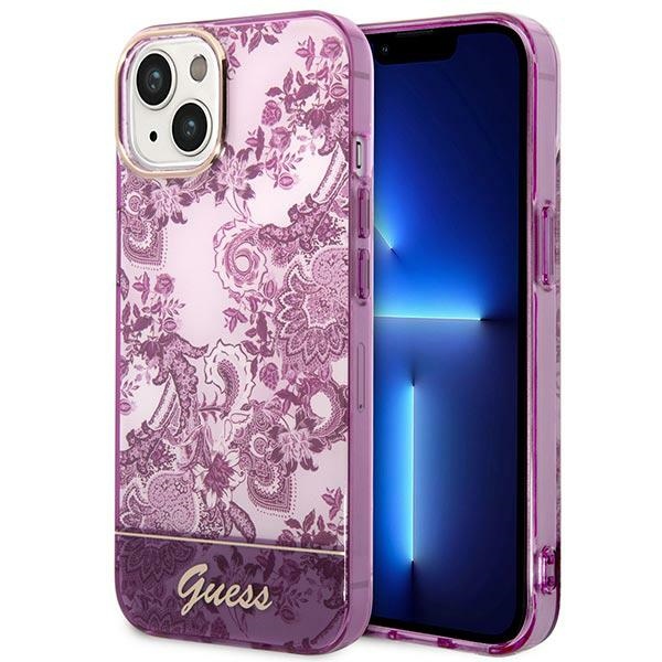 Guess GUHCP14MHGPLHF iPhone 14 Plus 6.7" фуксия/фуксия жёсткий чехол Porcelain Collection