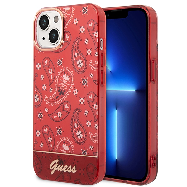 Guess GUHCP14SHGBNHR iPhone 14 6.1" punane/punane hardcase Bandana Paisley