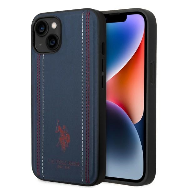 US Polo USHCP14MPFAV iPhone 14 Plus 6.7" navy/tumesinine Leather Stitch
