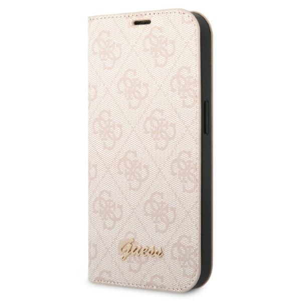 Guess GUBKP14XHG4SHP iPhone 14 Pro Max 6.7 "roosa / roosa book 4G Vintage kuldne Logo