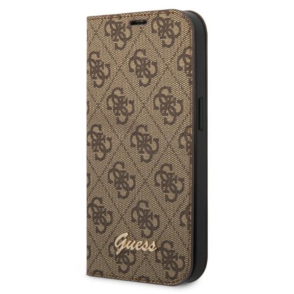 Guess GUBKP14XHG4SHW iPhone 14 Pro Max 6.7 "brown / brown book 4G Vintage kuldne Logo