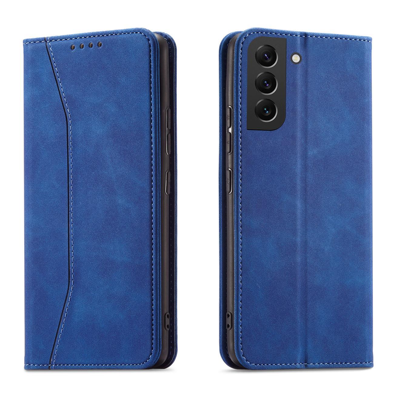 Magnet Fancy Ümbris jaoks Samsung Galaxy S23 Ultra Cover with Flip Wallet Stand sinine