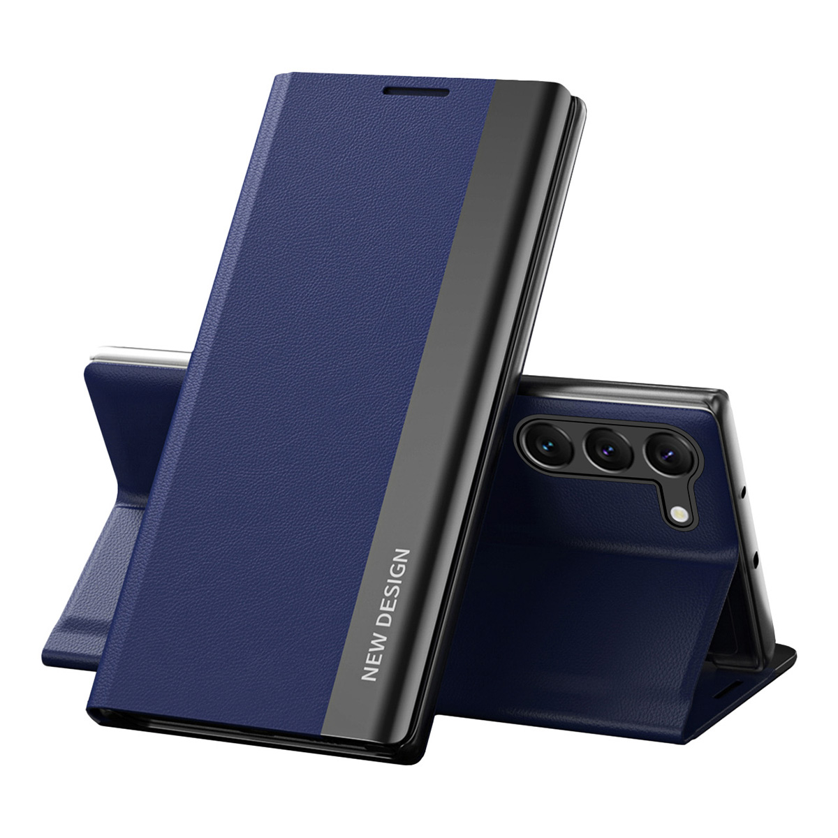 Sleep Ümbris Pro ümbris jaoks Samsung Galaxy S23+ with flip stand sinine