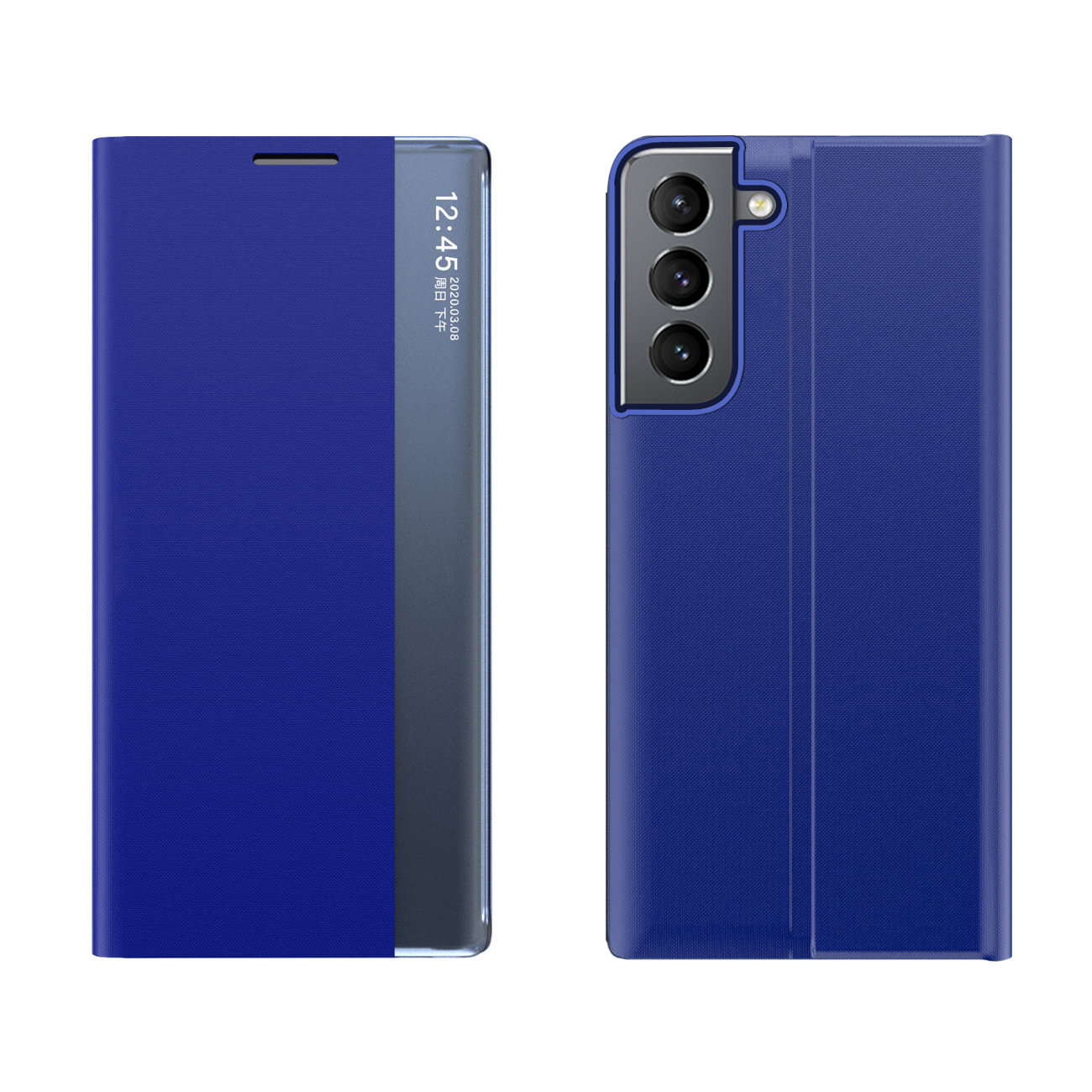 New Sleep Ümbris ümbris jaoks Samsung Galaxy S23+ cover with flip stand sinine