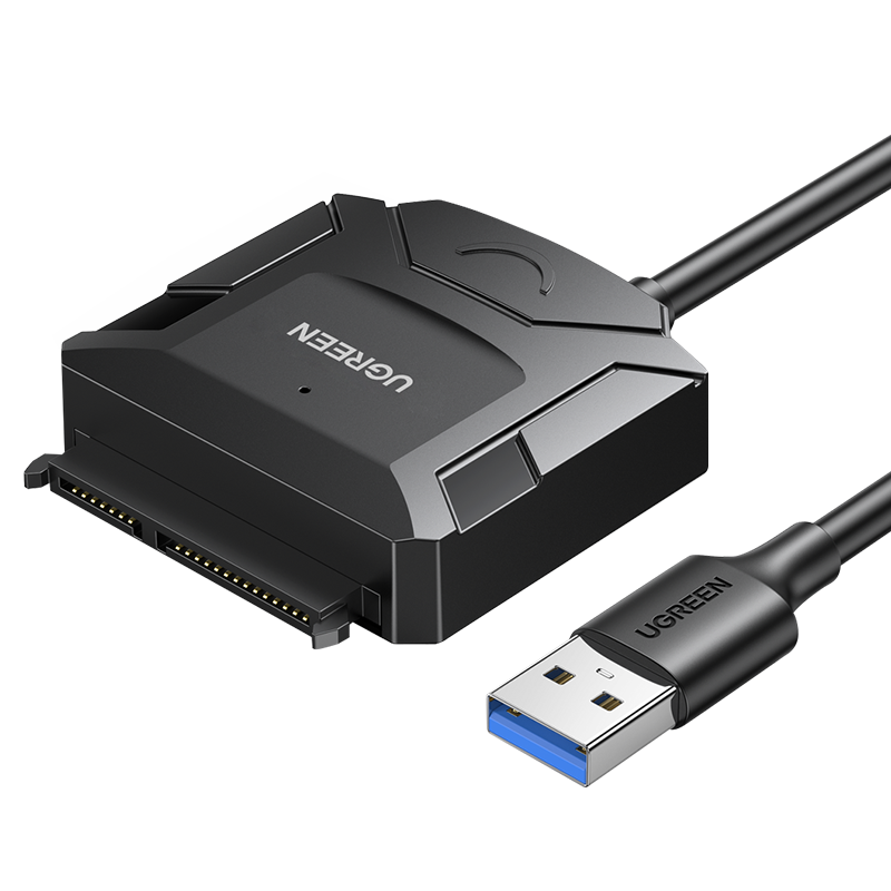 Ugreen CR108 2.5'' / 3.5'' kõvaketta adapterkaabel (USB-A 3.0 - SATA) - must