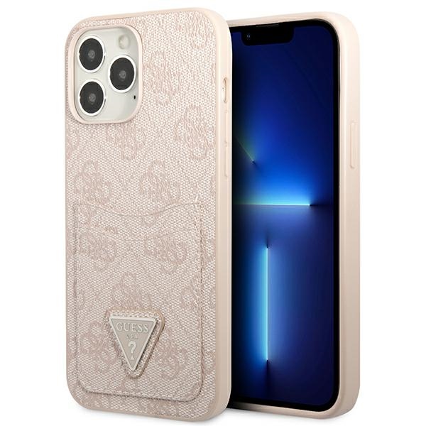 Guess 4G Triangle Logo Cardslot Ümbris jaoks iPhone 13 Pro / 13 - roosa