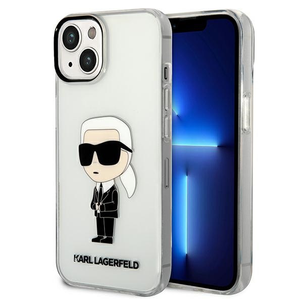 Karl Lagerfeld Ikonik Karl ümbris jaoks iPhone 14 Plus - läbipaistev