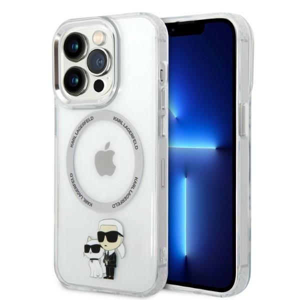 Karl Lagerfeld Iconic Karl&Choupette MagSafe ümbris jaoks iPhone 14 Pro - läbipaistev