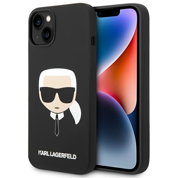 Karl Lagerfeld Silicone Karl's Head MagSafe ümbris jaoks iPhone 14 Plus - must