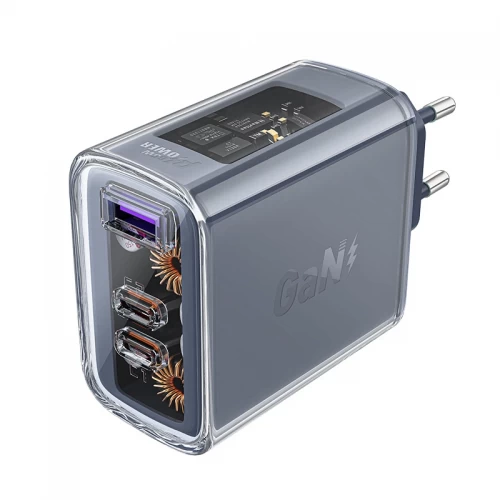 Laadija Acefast GaN hall 65W (2xPD / 1xQC3.0)