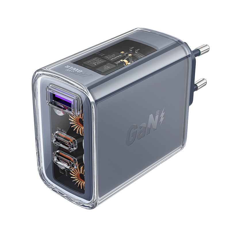 Acefast Laadija GaN 65W 3 ports (1xUSB, 2xUSB C) hall (A45)
