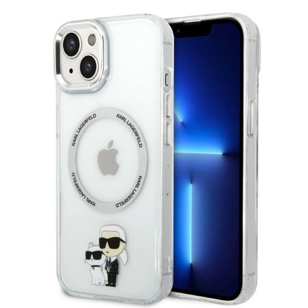 Karl Lagerfeld KLHMP14MHNKCIT iPhone 14 Plus 6.7" hardcase läbipaistev Iconic Karl&Choupette Magsafe