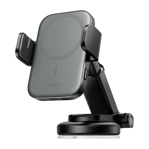 Autohoidja Joyroom Electric Holder must (15W / Magsafe ühilduv) (magnetiline / kleepuv alus)