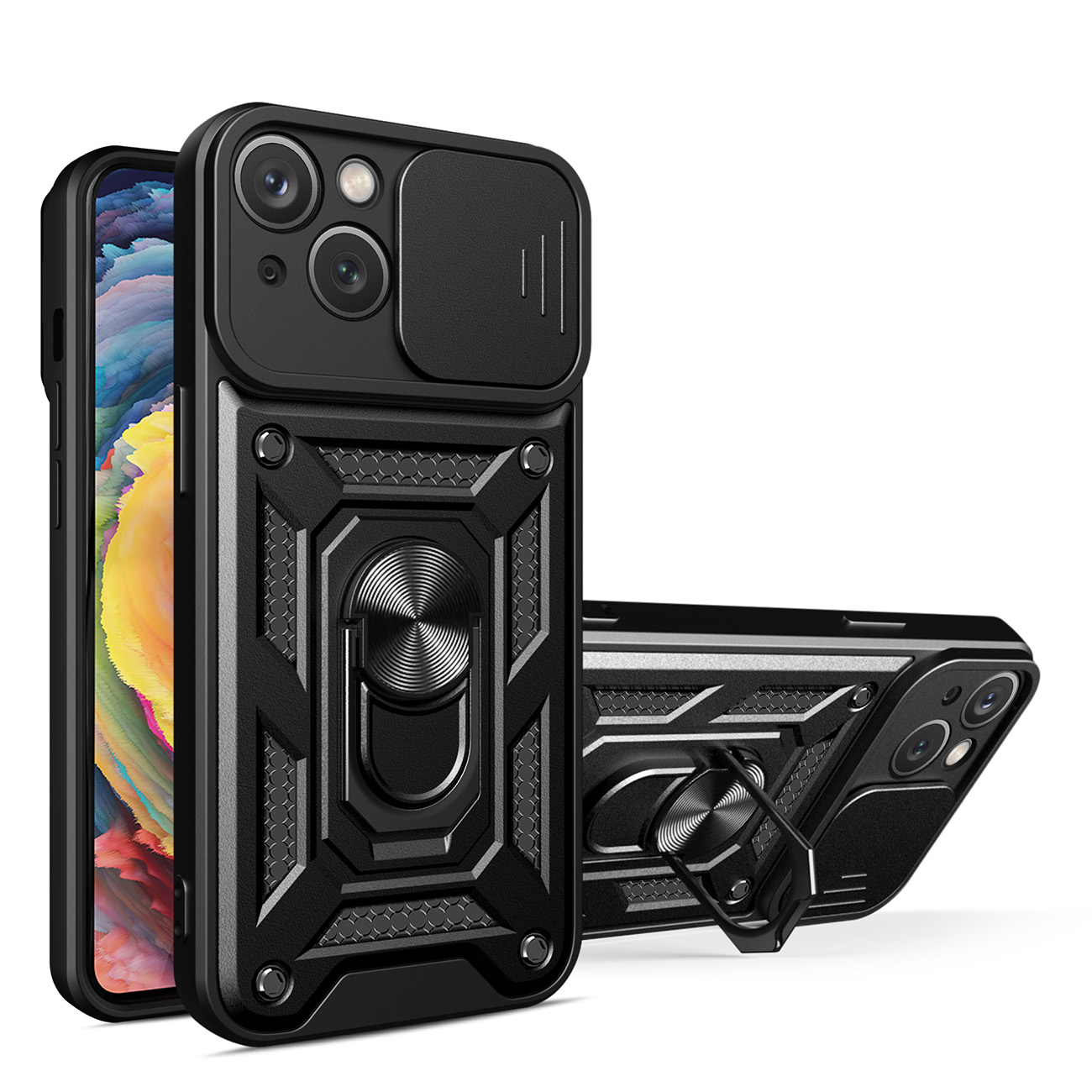 Hybrid Armor Camshield ümbris jaoks Huawei nova Y90 armored ümbris with camera cover must