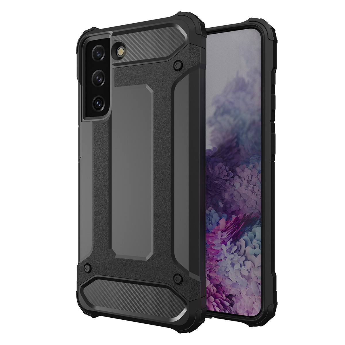 Чехол Hybrid Armor для Samsung Galaxy S23+ бронированный гибридный чёрный