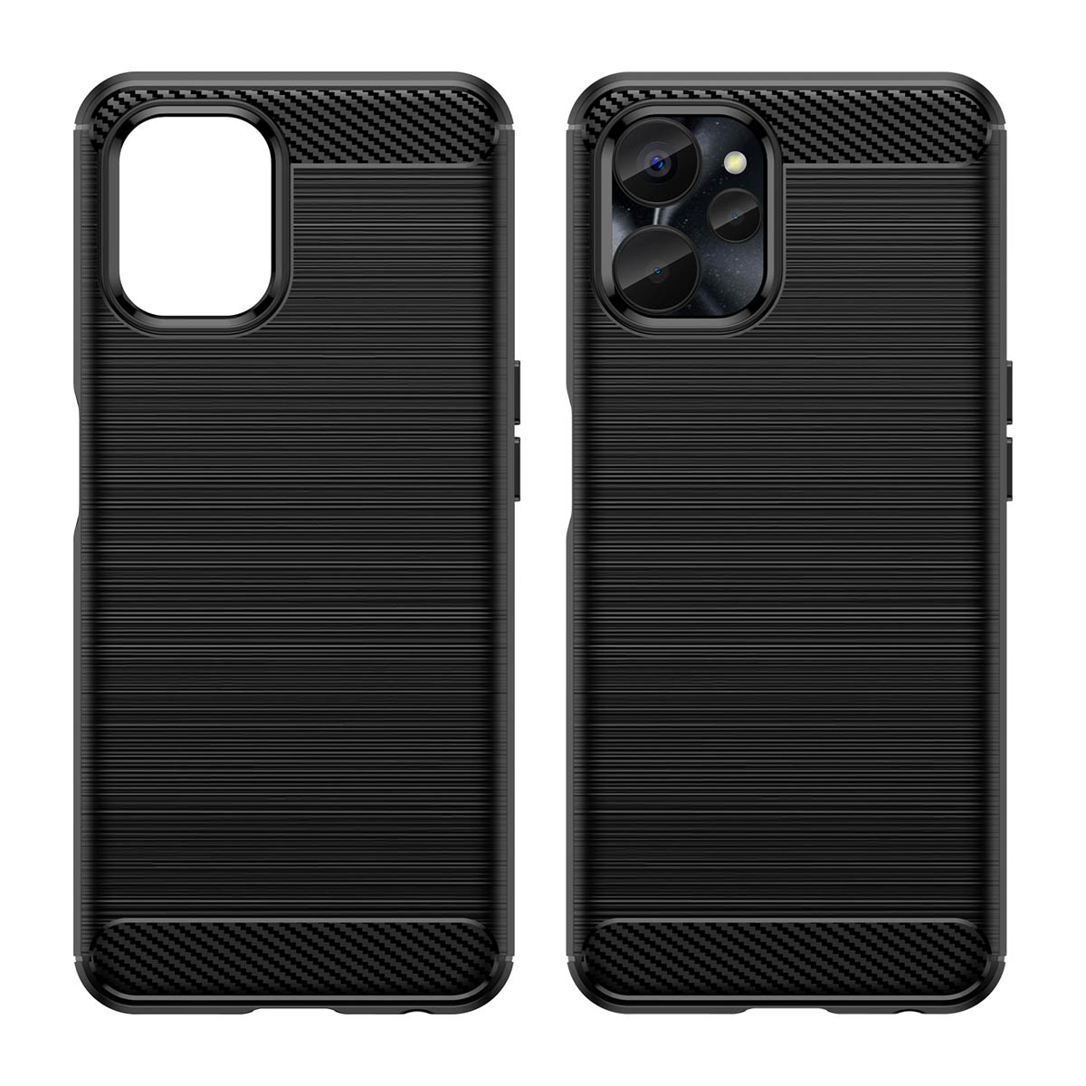 Carbon Ümbris jaoks Realme 10 5G / Realme 9i 5G Flexible Silicone Carbon Cover must