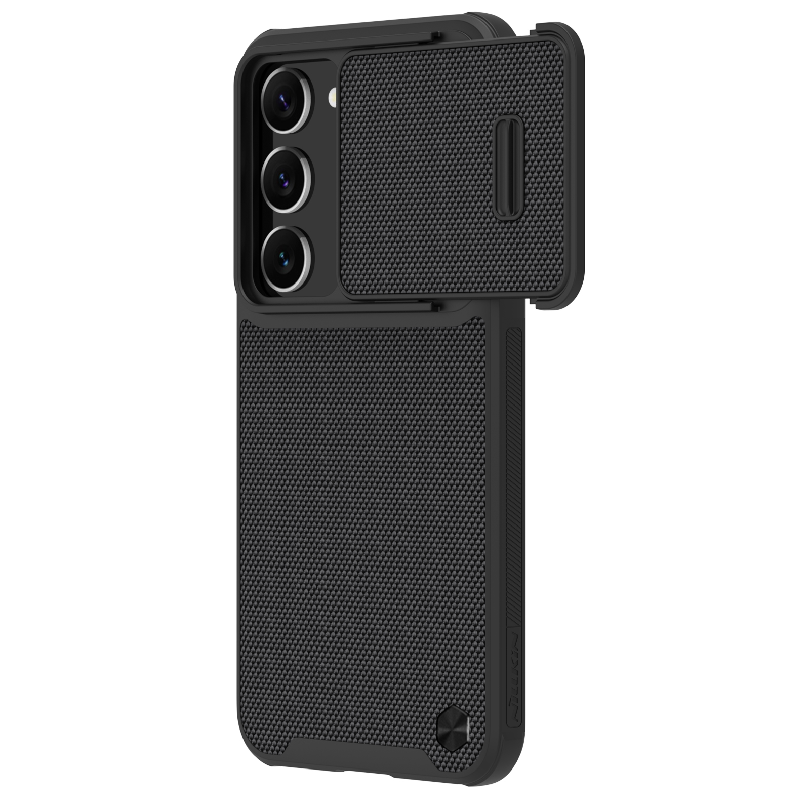 Чехол Nillkin Textured S для Samsung Galaxy S23+ бронированный с защитой камеры чёрный