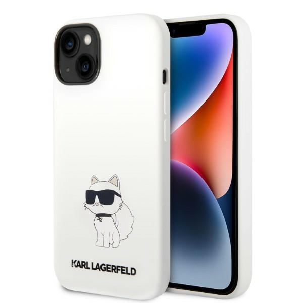 Karl Lagerfeld KLHMP14MSNCHBCH iPhone 14 Plus 6.7" hardcase valge/valge Silicone Choupette MagSafe