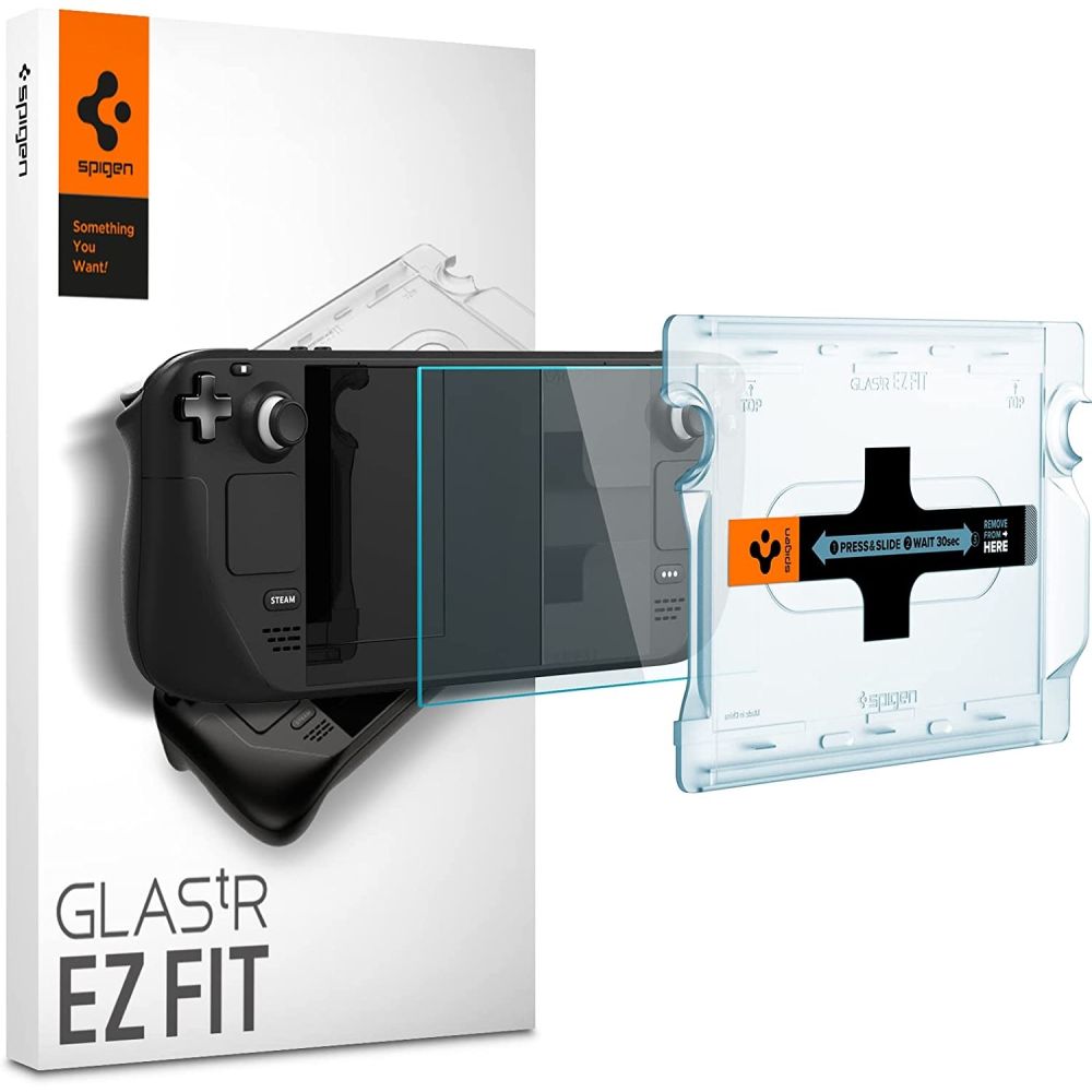Spigen Glas.tR EZ Fit Karastatud klaas jaoks Steam Deck