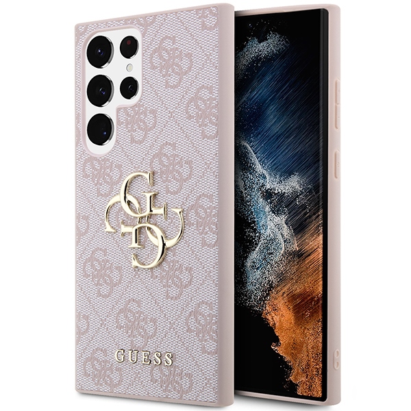 Guess GUHCS23L4GMGPI S23 Ultra S918 roosa/roosa hardcase 4G Big Metal Logo