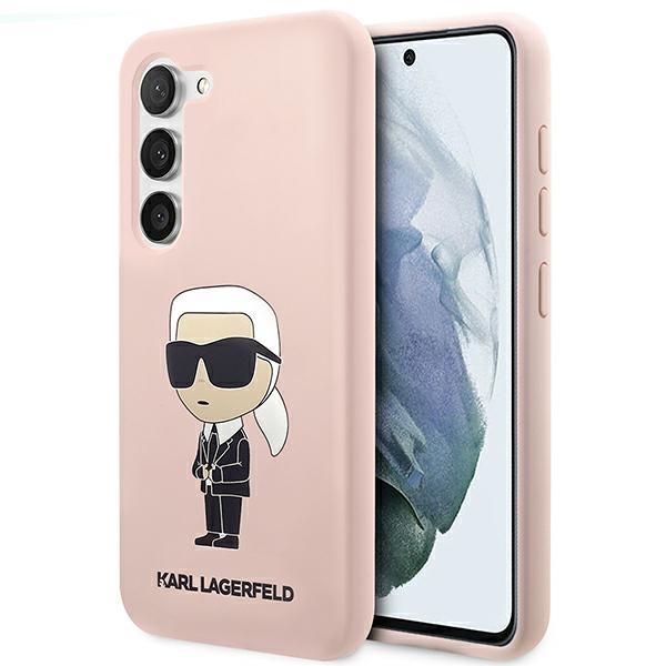 Karl Lagerfeld KLHCS23MSNIKBCP S23+ S916 жёсткий чехол розовый/розовый Silicone Ikonik