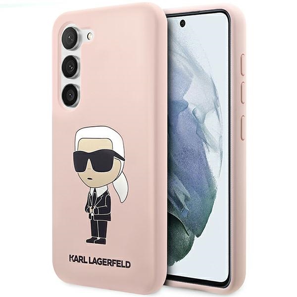 Karl Lagerfeld KLHCS23SSNIKBCP S23 S911 hardcase roosa/roosa Silicone Ikonik