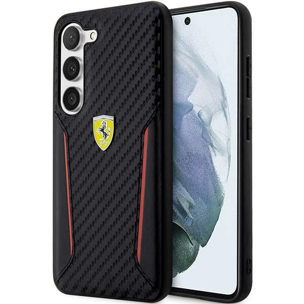 Ferrari FEHCS23MNPYK S23+ S916 чёрный/чёрный жёсткий чехол Carbon Contrast Edges