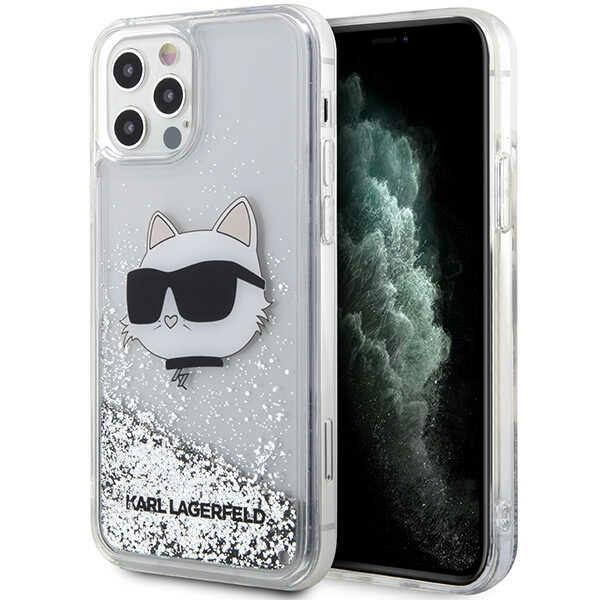 Karl Lagerfeld KLHCP12MLNHCCS iPhone 12/ 12 Pro 6.1" hõbedane/hõbedane hardcase Glitter Choupette Head