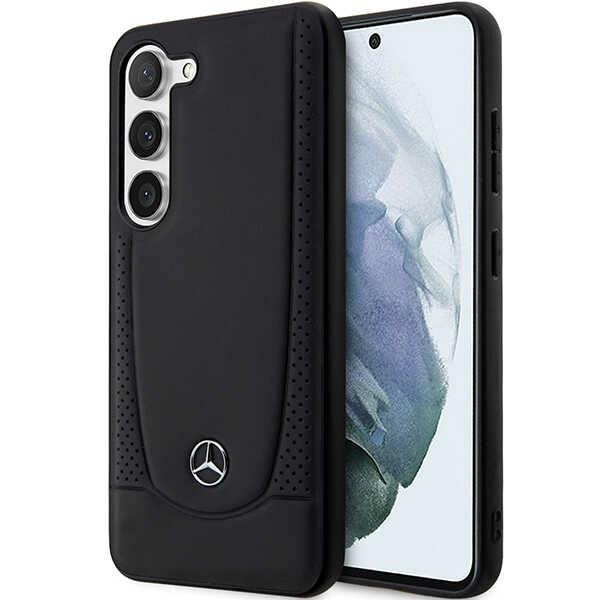 Mercedes Leather Urban ümbris jaoks Samsung Galaxy S23 - must