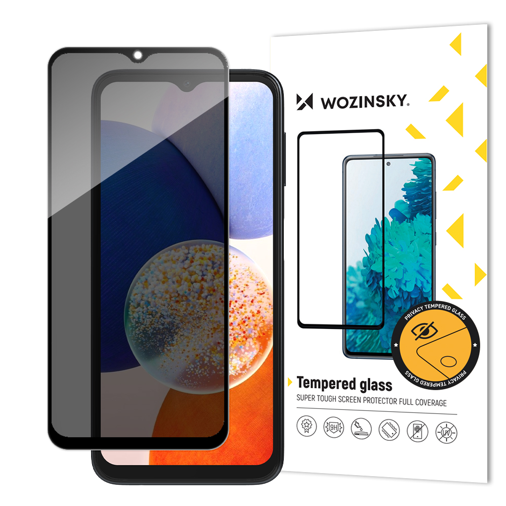 Wozinsky Privacy Glass Karastatud klaas Samsung Galaxy A14 5G / Galaxy A14 with Anti Spy Privacy Filter