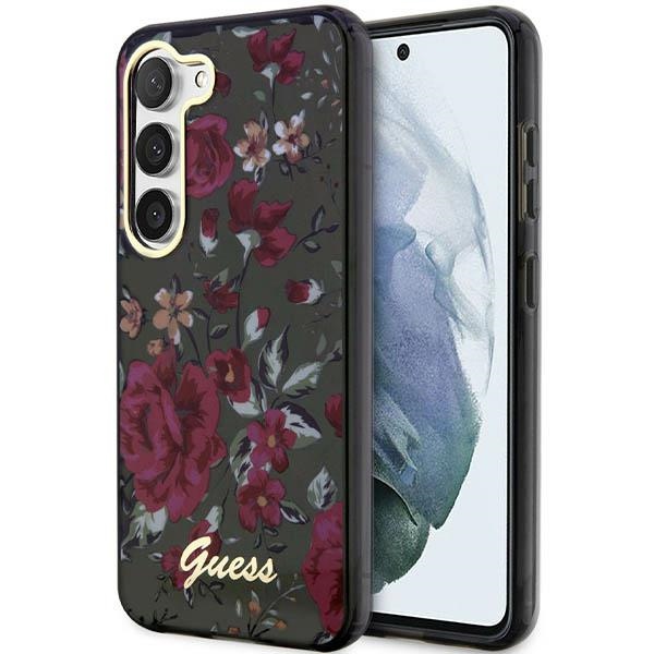 Guess GUHCS23MHCFWSA S23+ S916 зелёный/хаки жёсткий чехол Flower Collection