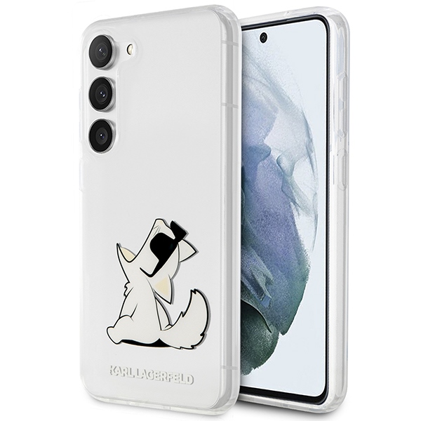 Karl Lagerfeld KLHCS23MCFNRC S23+ S916 прозрачный жёсткий чехол Choupette Fun
