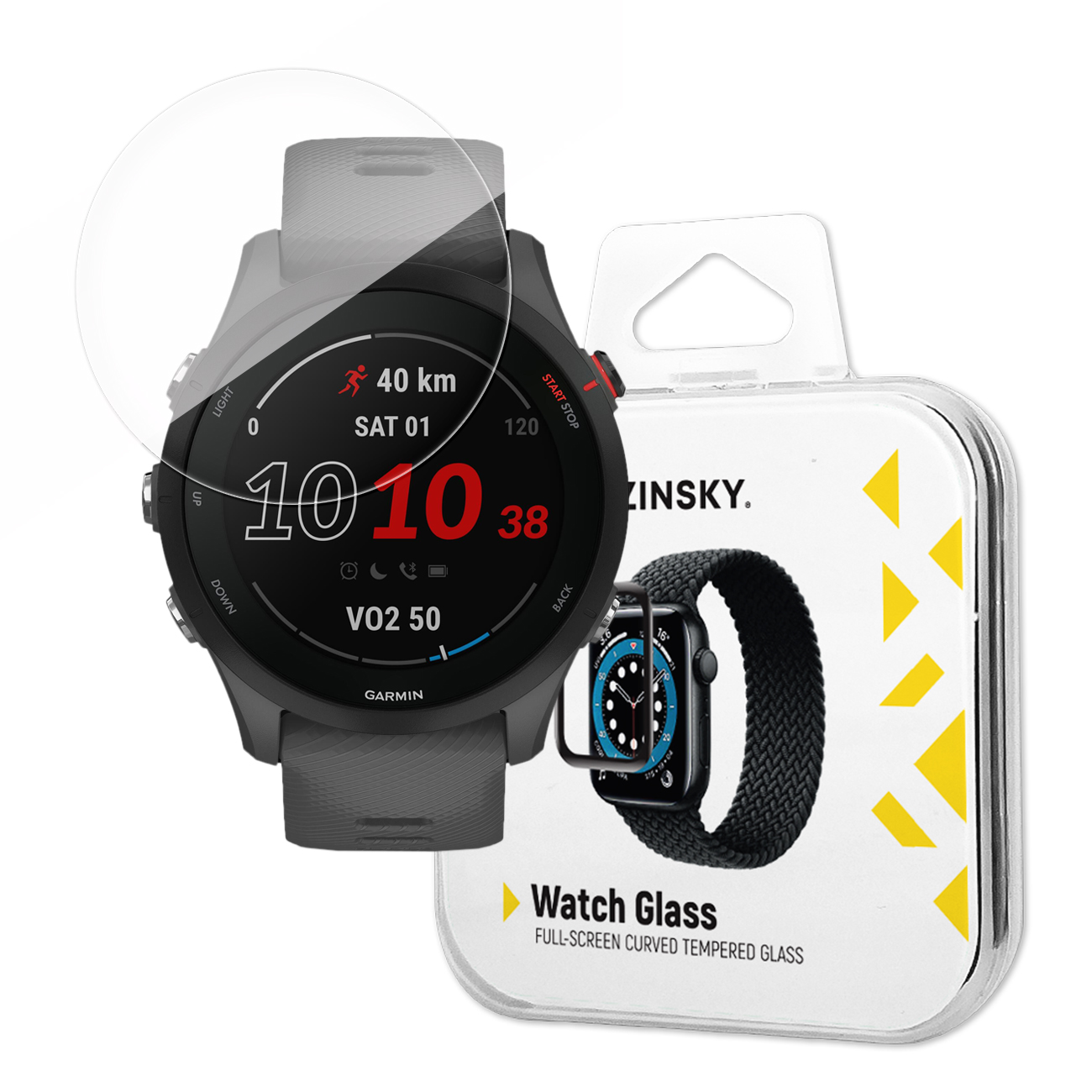 Wozinsky Watch Glass Hübriidklaas jaoks Garmin Forerunner 255