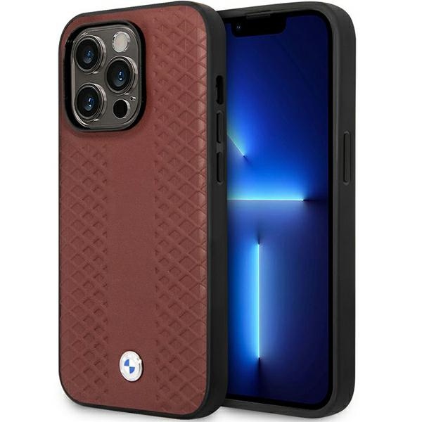 Ümbris BMW BMHCP14L22RFGR iPhone 14 Pro 6.1" Burgundy/burgundy Leather Diamond Pattern