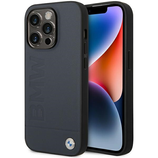 Ümbris BMW BMHMP14XSLLNA iPhone 14 Pro Max 6.7" navy/navy hardcase Leather Hot Stamp MagSafe