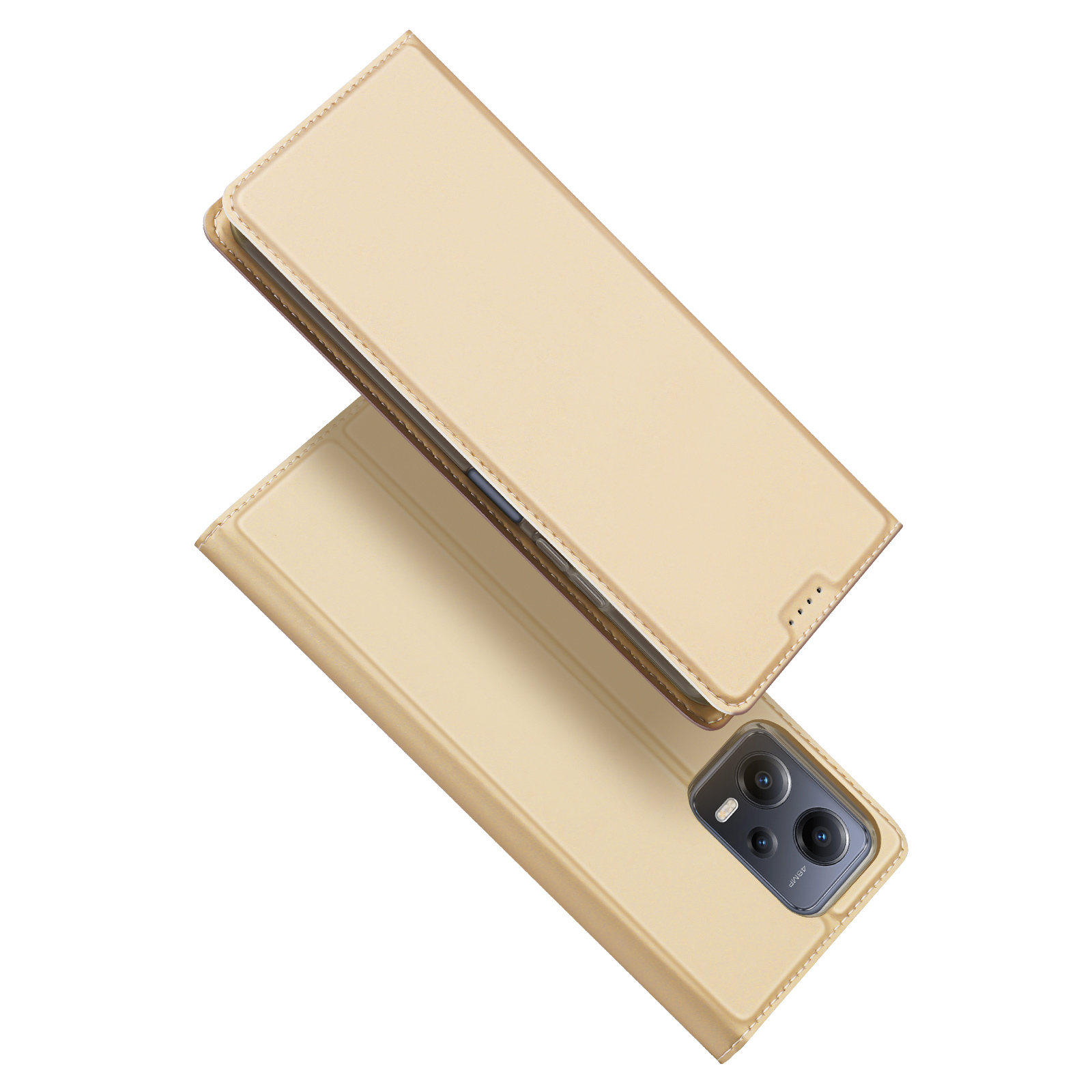 Dux Ducis Skin Pro Ümbris jaoks Xiaomi Redmi Note 12 Pro / Poco X5 Pro 5G Cover Flip Card Wallet Stand kuldne