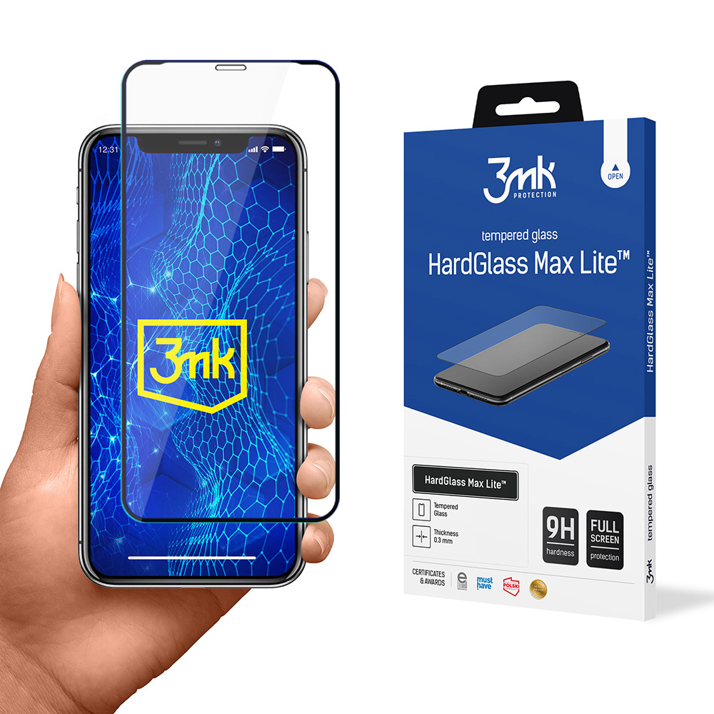 9H 3mk HardGlass Max Lite™ glass jaoks iPhone X