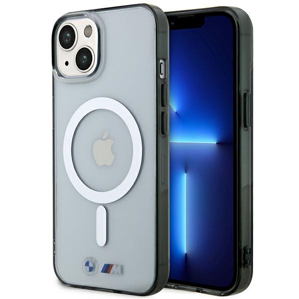 BMW BMHMP14SHCRS iPhone 14 6.1" ümbris läbipaistev hardcase hõbedane Ring MagSafe