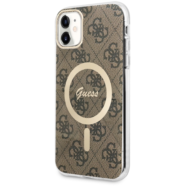 Guess GUHMN61H4STW iPhone 11 6.1" коричневый/коричневый hardcase 4G MagSafe