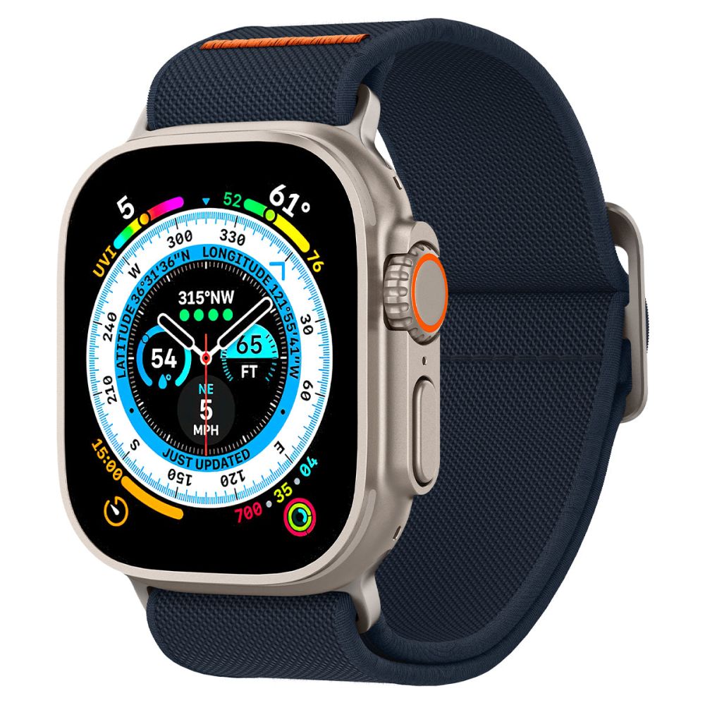 Spigen Fit Lite Ultra Strap jaoks Apple Watch 4/5/6/7/8/9/SE/Ultra (42/44/45/49 mm) - tumesinine