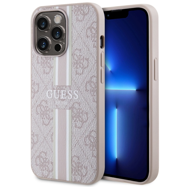 Guess GUHMP13XP4RPSP iPhone 13 Pro Max 6.7" roosa/roosa hardcase 4G Printed Stripes MagSafe